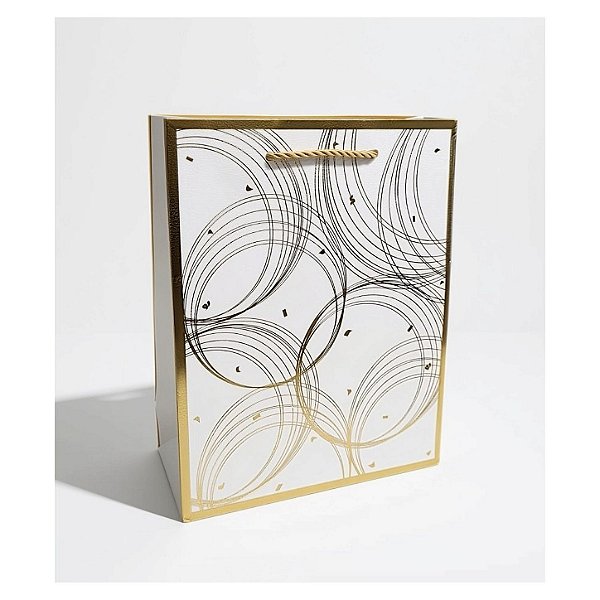 Sacola de Papel de Estampa Sortidas (M) 26x32x10cm - 12 Un - Y361-1700M - Four Star