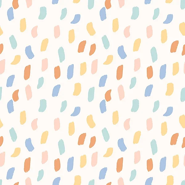 Papel de Parede Revoada - Pinceladas Amarelo, Azul e Vermelho 4411