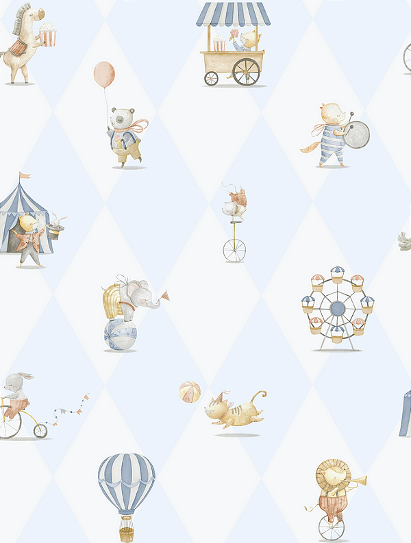 Papel de Parede ENZO - Circo Azul 2822