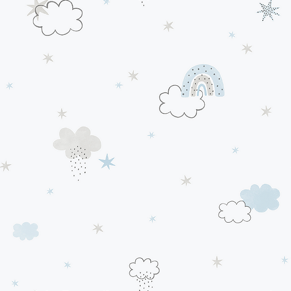 Papel de Parede ENZO - Nuvens Azul 2882