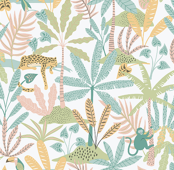 Papel de Parede ENZO - Safari Verde 2864