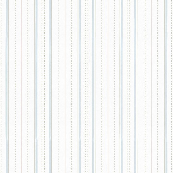 Papel de Parede ERA UMA VEZ - Vintage Listras Pontos Azul 89761