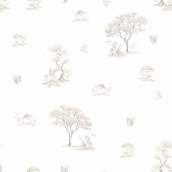 Papel de Parede ERA UM VEZ - Vintage Bosque Arvores 89600