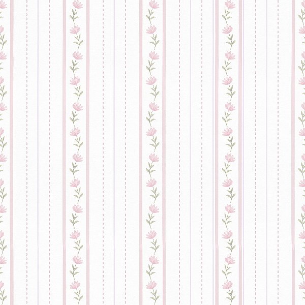 Papel de Parede ERA UM VEZ - Vintage Floral Listras 89877