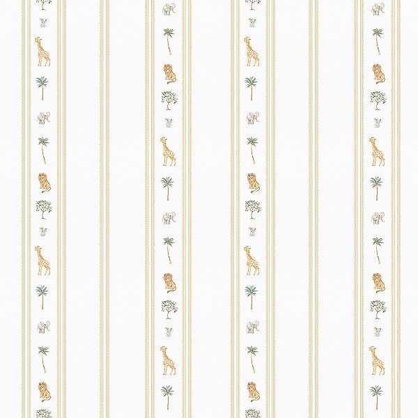 Papel de Parede ERA UM VEZ - Vintage Listras Mini Safari 89921