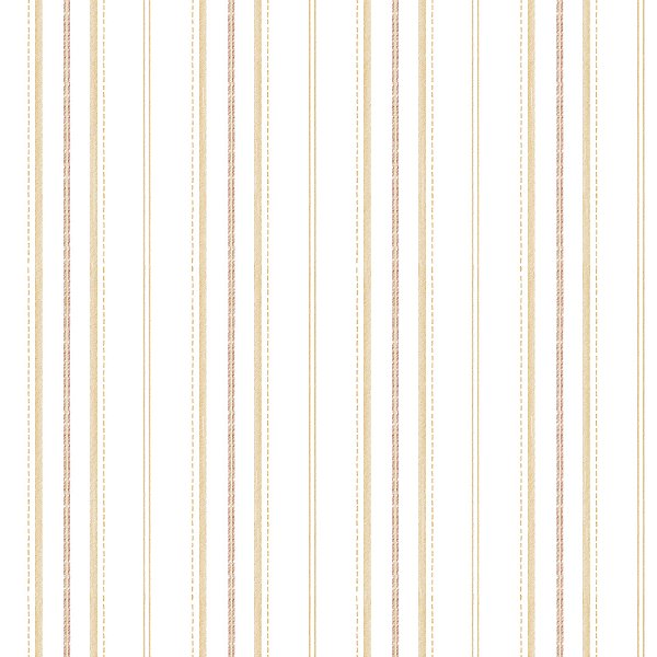 Papel de Parede ERA UM VEZ - Vintage Listras Pontos Bege 89778