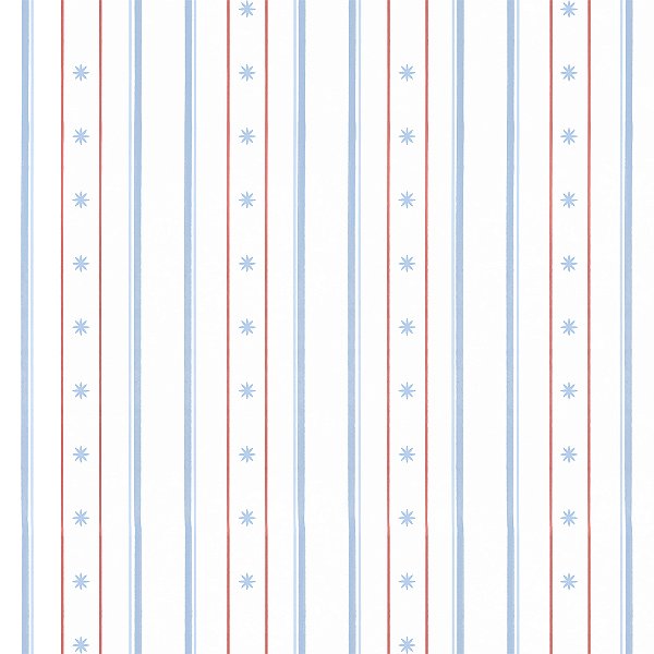 Papel de Parede ERA UM VEZ - Vintage Estrelinha Listras Azul 89839