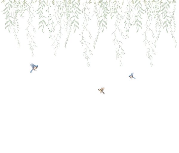 Painel de Parede MUNDO ENCANTADO 600175 - Cortina Verde