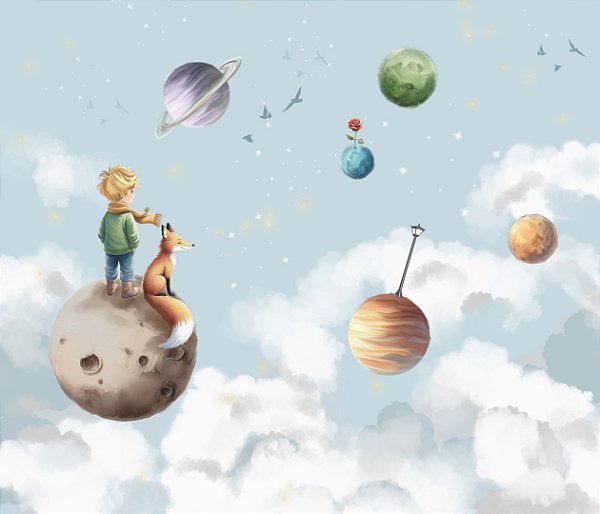 Painel de Parede MUNDO ENCANTADO 600298 - Pequeno Príncipe