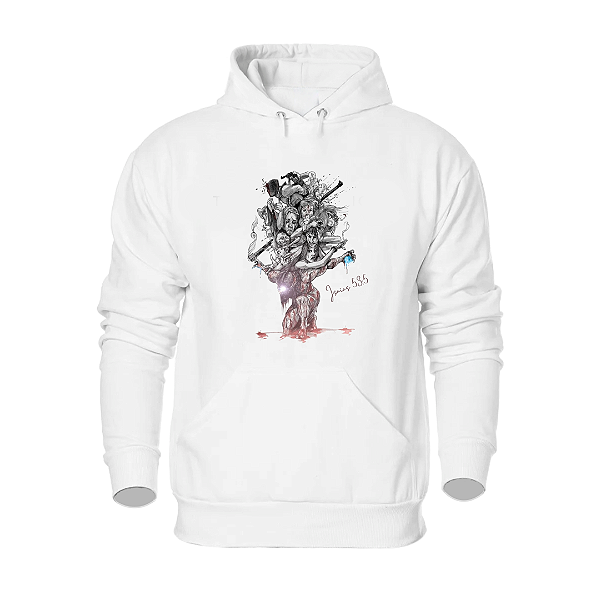 Blusa de Moletom Estampado Isaias 53:5 Coleção Abrigo Cristão