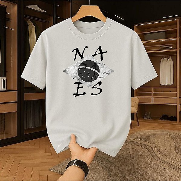 Camiseta Masculina Pátria Amada Brasil Nappes