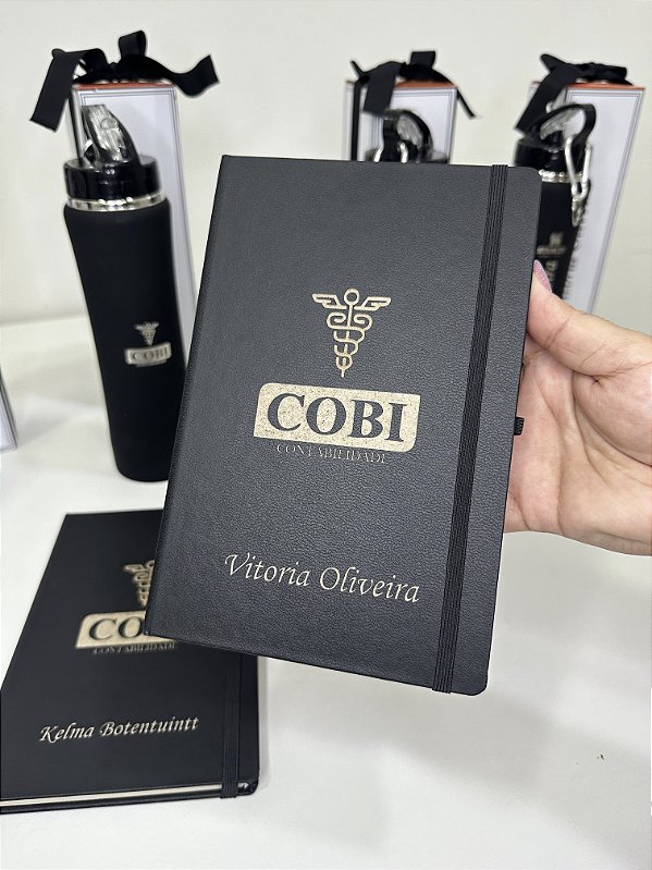 CADERNETA PAUTADA CAPA DURA PERSONALIZADA