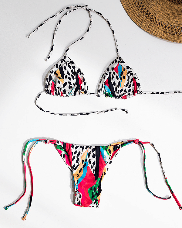 BIQUÍNI CORTININHA Onça Color