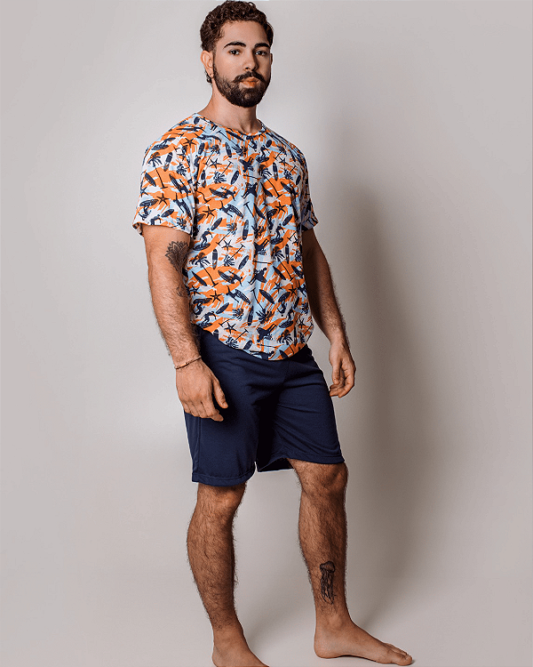 Pijama Masculino Adulto Surf