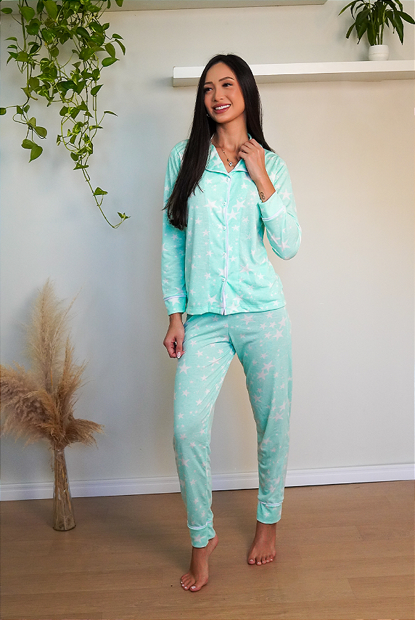 PIJAMA AMERICANO LONGO ESTRELA