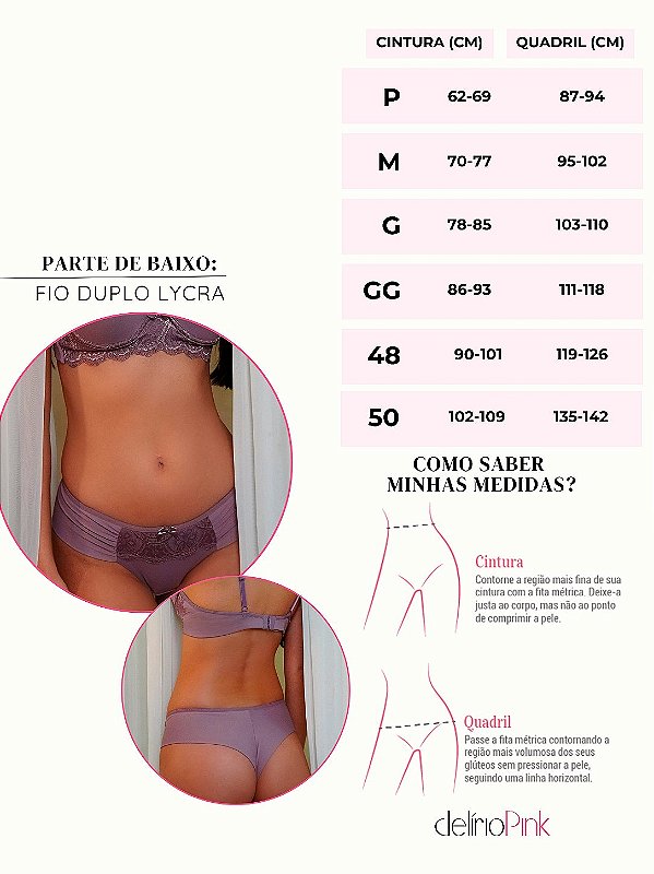 Calcinha fio duplo roxo rendada lycra