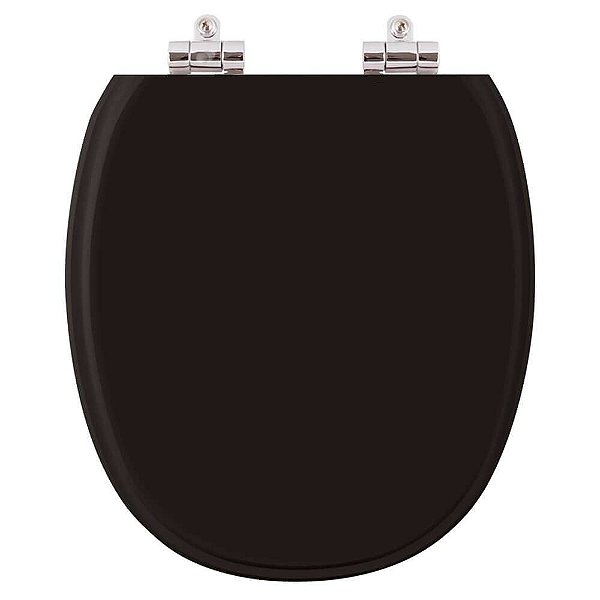 Assento Sanitario Poliester Soft Close Ascot Preto para vaso Ideal Standard