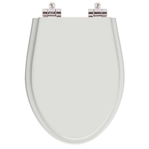 Assento Sanitario Poliester Com Amortecedor Absolute Silver (cinza Claro) Para Vaso Ideal Standard