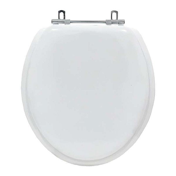 Assento Sanitário Almofadado Convencional Oval Branco para vaso Celite