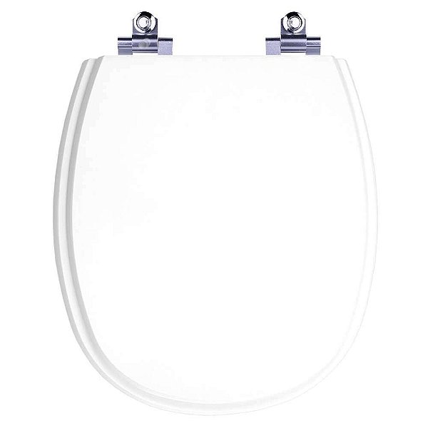 Tampa de Vaso Laqueado com Amortecedor Alamo Branco para vaso Santa Clara 6lpf