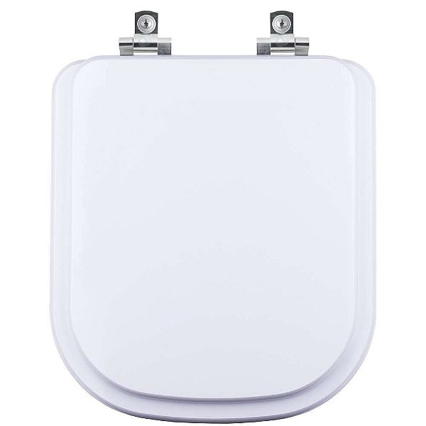 Tampa de Vaso Laqueado com Amortecedor Debba Square Branco para vaso Roca 6lpf