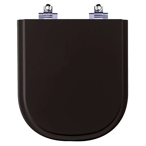 Tampa De Vaso Com Amortecedor Square Preto Para Lorenzetti