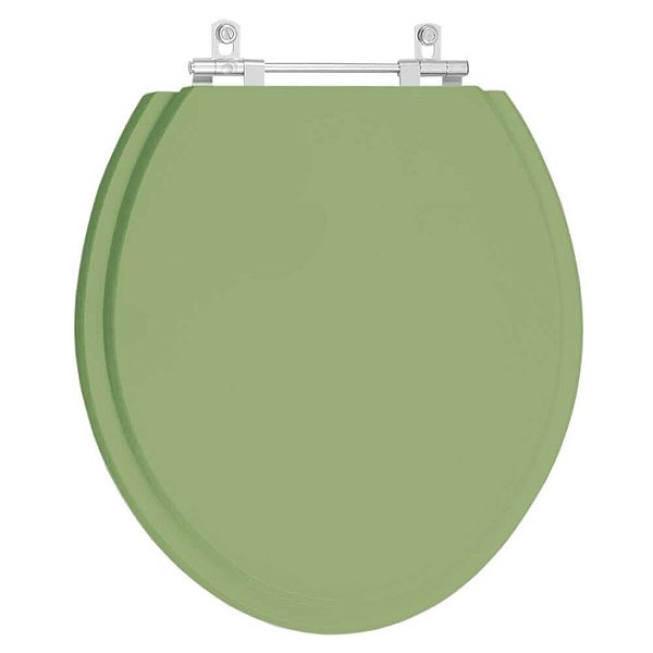 Assento Sanitario Poliéster Convencional Oval Verde Malva para vaso Deca