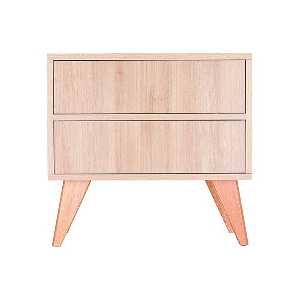 Mesa de Cabeceira Retrô com Portas Bréscia Carvalho