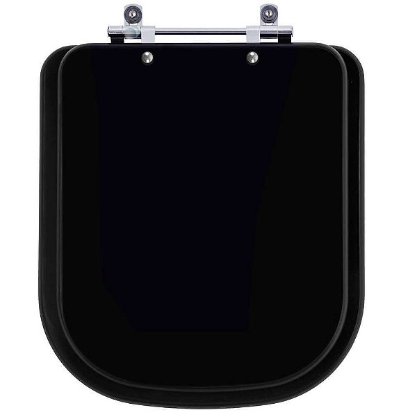 Assento Sanitário Debba Matte Black para vaso Roca