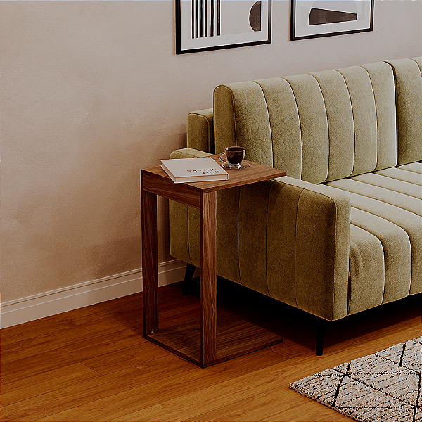 Mesinha Lateral de Apoio Freijó Sala Quarto 30x30x65cm