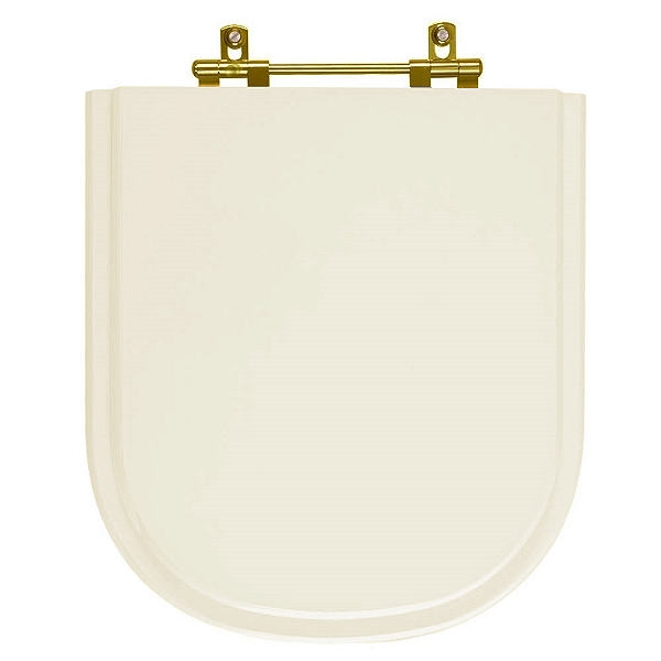 Tampa de Vaso Laqueado Life Pergamon para bacia Celite com Ferragem Dourada