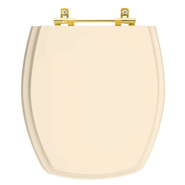 Tampa de Vaso Laqueado Thema Pessego para bacia Incepa com Ferragem Dourada