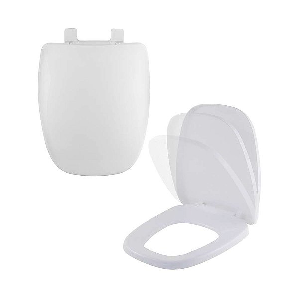 Tampa de Vaso Soft Close Turim Branco para bacia Eternit