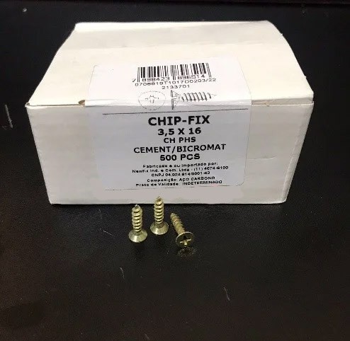 PARAFUSO CHIPBOARD CABEÇA CHATA BICROMATIZADO 3,5X16MM C/500 UNIDADES