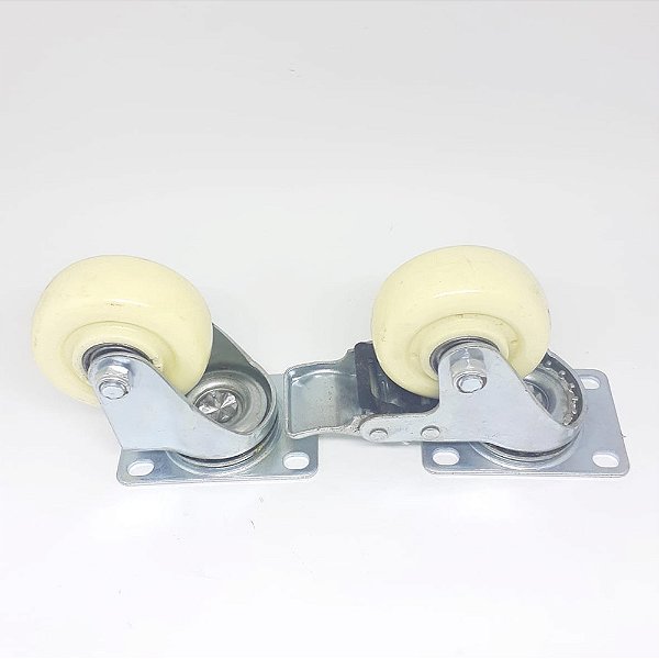 RODÍZIO GIRATÓRIO PARA MÓVEIS R312 60KG | AMARELO | 9CM ALTURA