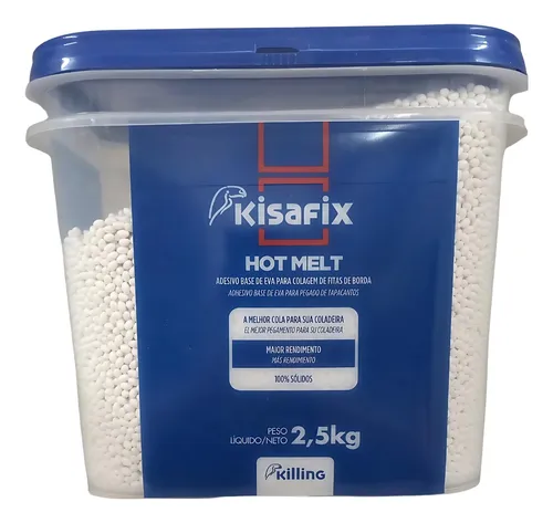 COLA PRA COLADEIRA - HOTMELT TRANSPARENTE - KISAFIX - 2,5KG