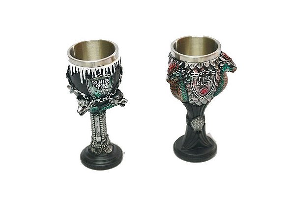 Taça Game of Thrones Medieval 3D Inox - Conjunto de 2 Taças