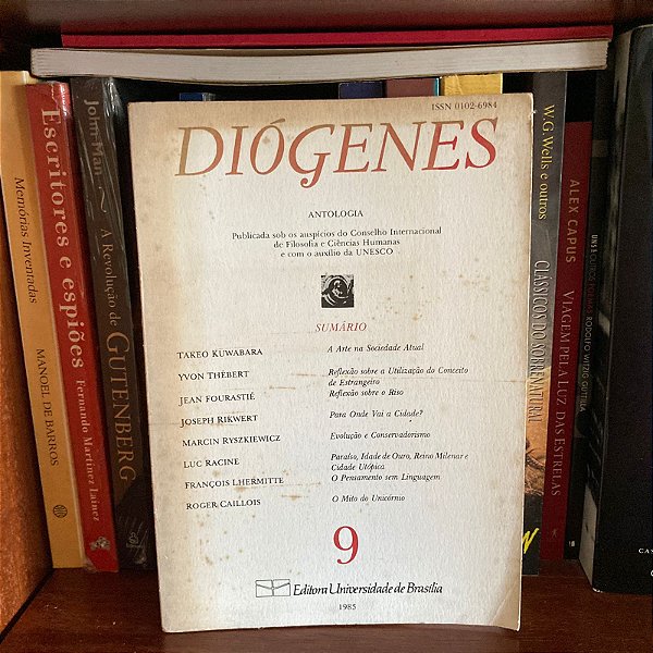 Livro: Diógenes, n. 9, Universidade de Brasília - Usado