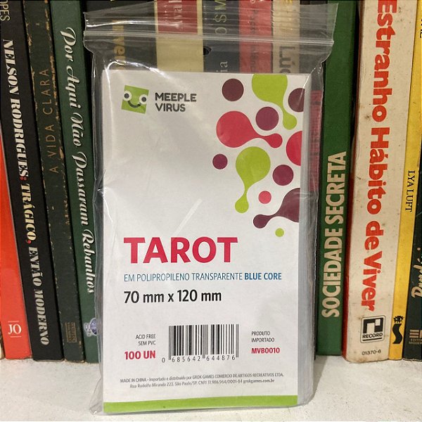 Sleeve Tarot (70x120mm), da Meeple Virus - Novo