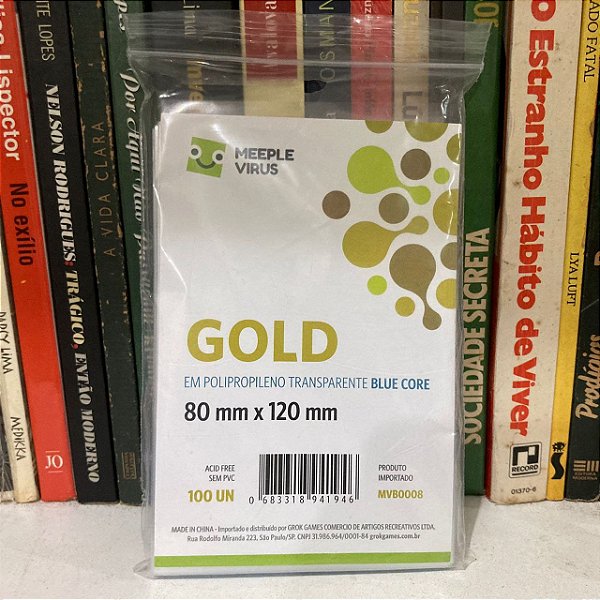 Sleeve Gold (80x120mm), da Meeple Virus - Novo