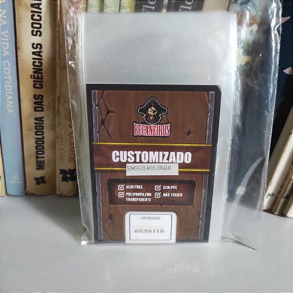 Sleeve Customizado: Senhor dos Anéis: Jornadas na Terra Média (68,5x119mm), da Bucaneiros - Novo