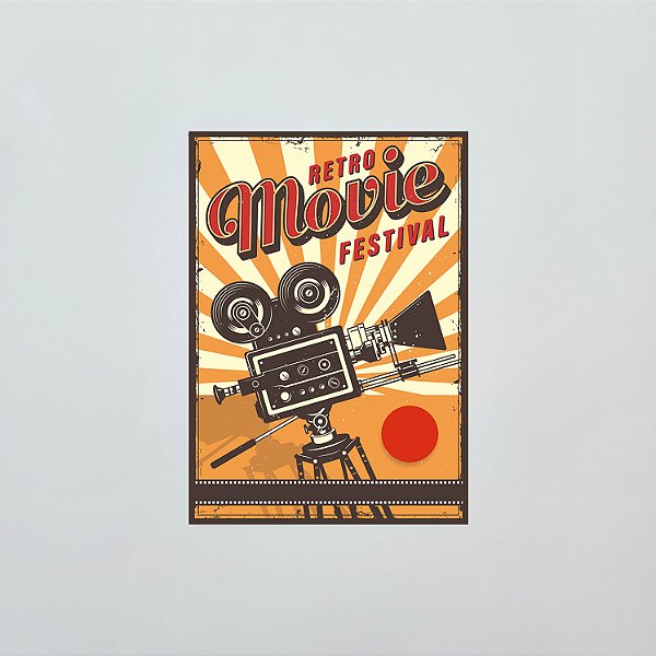 Ímã: Retro Movie Festival - 8x5cm - Lacrado