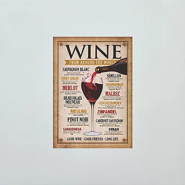 Ímã: Wine: From around the world - 8x5cm - Lacrado