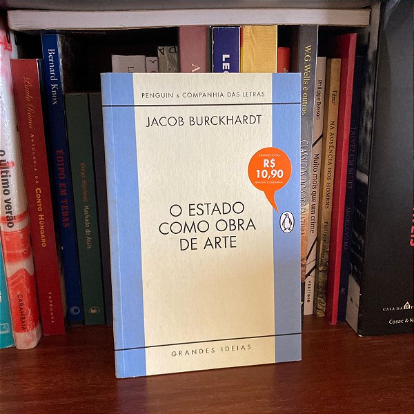 Livro: O estado como obra de arte, de Jacob Burckhardt - Usado