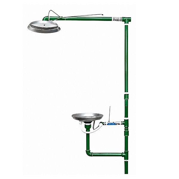 Chuveiro Lava Olhos de Emergência Galvanizado 1” ANSI 1020