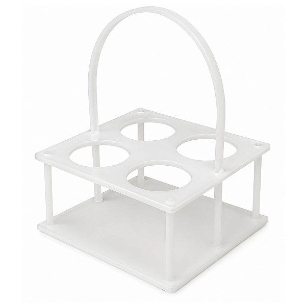 Cesto Transporte Aberto 4 Frascos 500ml Ou 1000ml Plástico