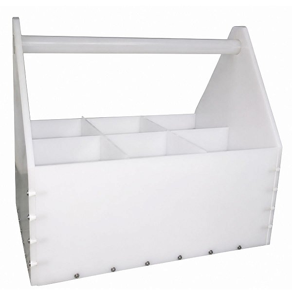 Cesto Fechado Transporte 6 Frascos 500ml E 1000ml Polipropileno