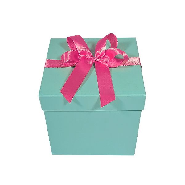 Caixa de presente quadrada tiffany  16x16x16 cm