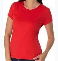 Baby Look Feminina-Vermelha