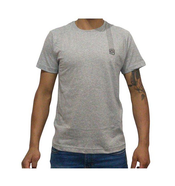 Camiseta Gangster Masc Estamp-cinza claro